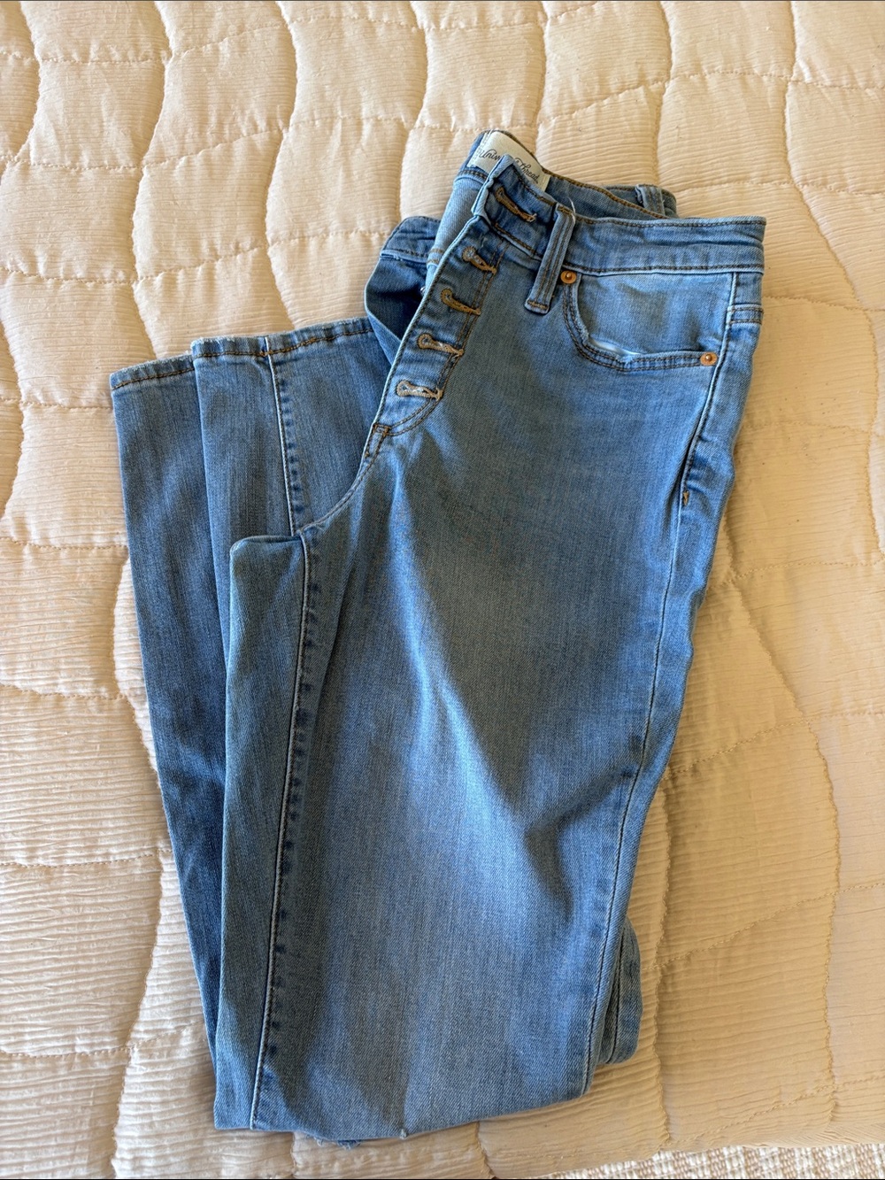 High-Rise Button-Fly Light Blue Women’s Jeans